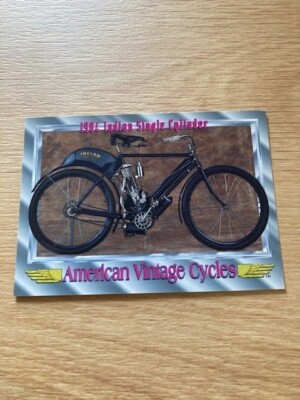 American Vintage Cycles Collector Card - S1 - Card - 51 - 1904 Indian Single Cyl