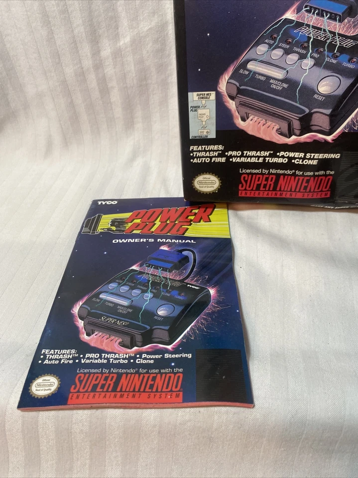 TYCO POWER PLUG For SUPER NINTENDO SNES Thrash AUTO FIRE TURBO OPEN BOX - Image 3 of 4
