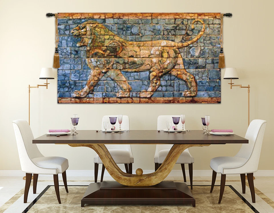 Lion I Darius Belgian Tapestry Wall Art Hanging For Home Decor (New) 45x82 inch - Image 2 of 4