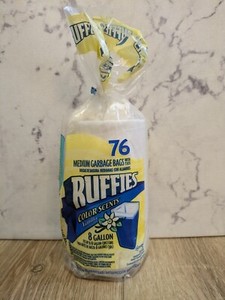 Vintage 2000s Ruffies Color Scents Vanilla Medium Garbage Bags 76 Count Bag READ