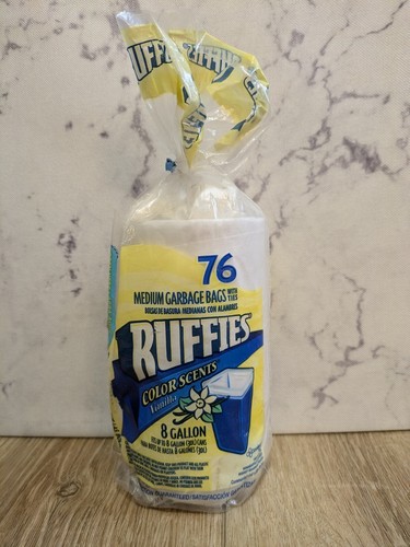 Vintage 2000s Ruffies Color Scents Vanilla Medium Garbage Bags 76 Count Bag READ