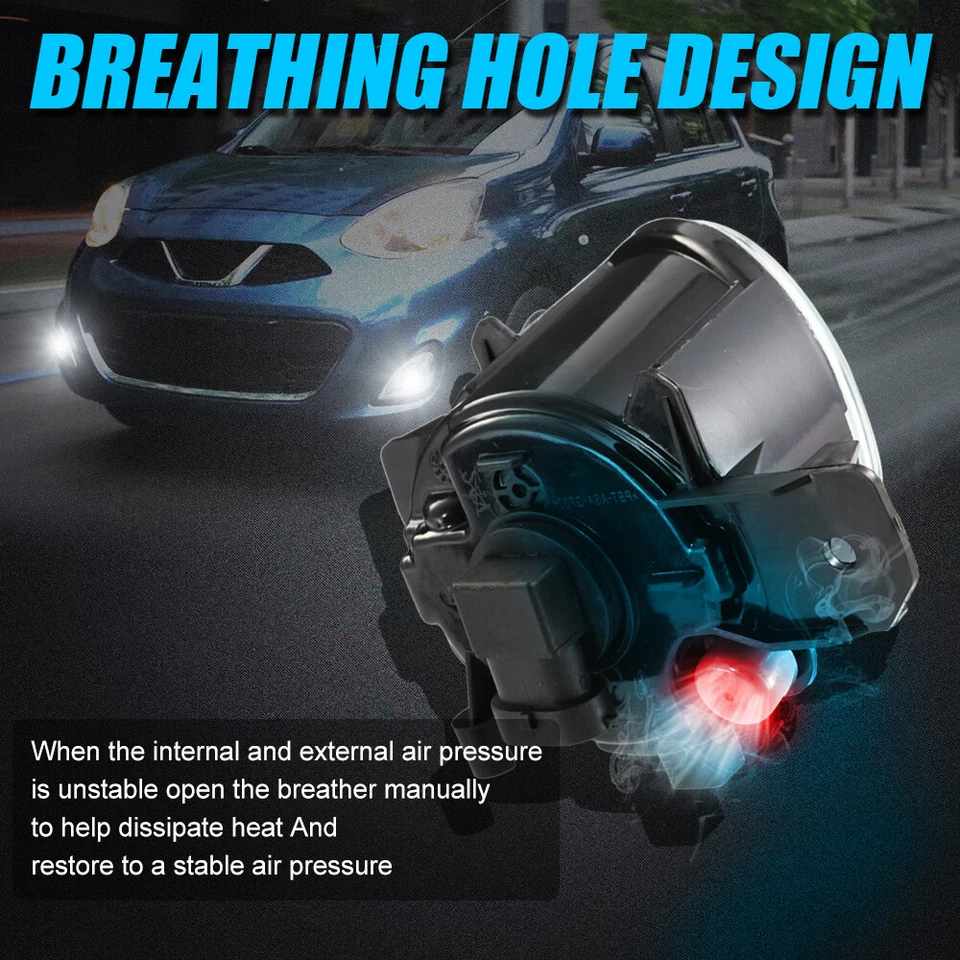 Pair Front Bumper Driving Lamps White LED Fog Lights For Nissan X-trail T30 T32 - image 3 of 4