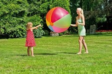 Grand ballon gonflable multicolore Ø85cm piscine jardin enfant HappyPeople 77811
