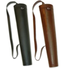 LONGBOW/RECURVE/COMPOUND BOW FAUX LEATHER SHOULDER BACK ARROW BAG QUIVER