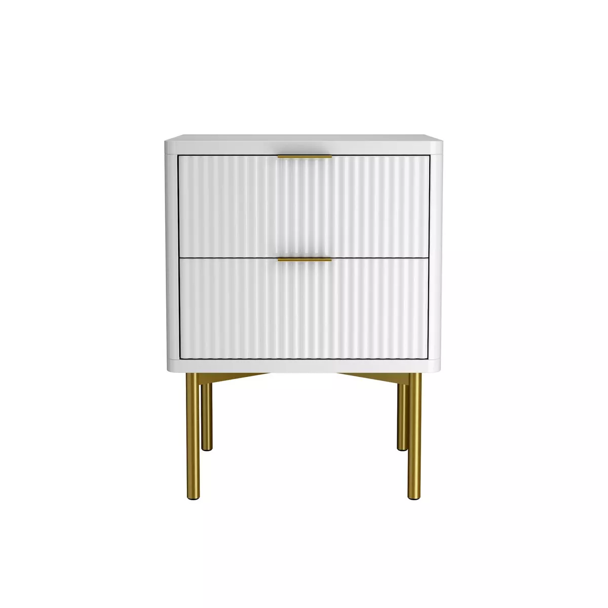 Gold and white bedside tables deals
