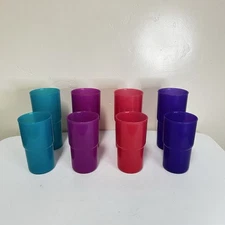 Set of 8 Tupperware Tumblers 2412 (12oz)  2413 (18oz) - Jeweltone