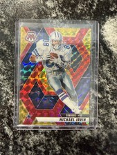 2025 Panini Mosaic Michael Irvin #187 Red/Yellow Mosaic Prizm /89