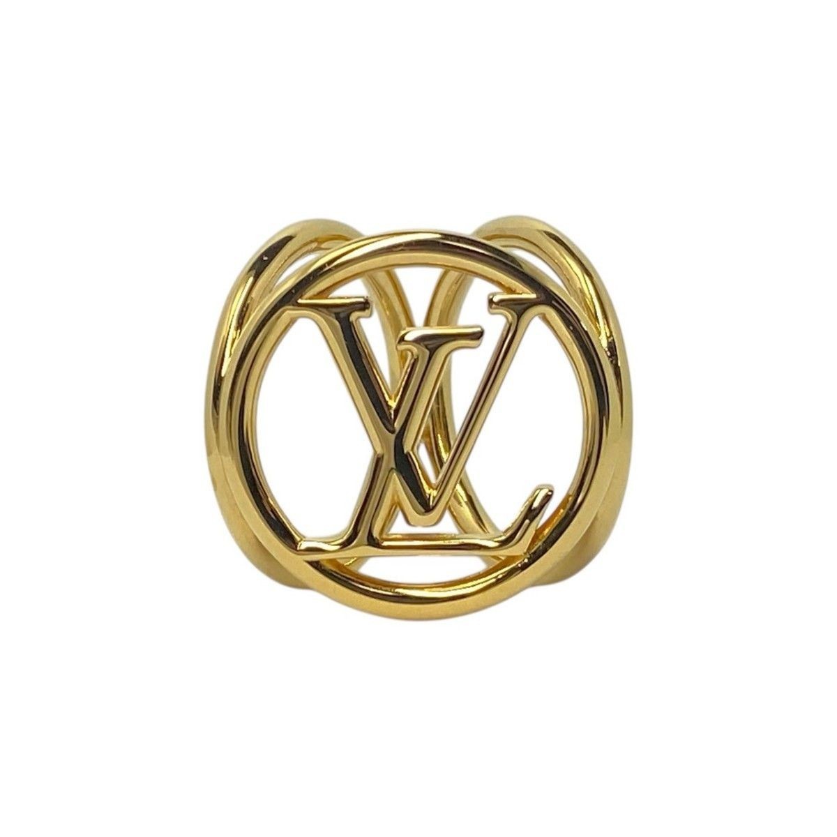 LOUIS VUITTON M64289 Bijou Fleur Louise Scarf Ring Gold Excellent