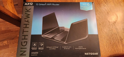 NETGEAR Nighthawk AX12 RAX120 WiFi 6 AX6000 12-Stream Router 6Gbps