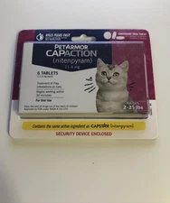 PetArmor CAPACTION 6 Nitenpyram 11.4 mg Tablets for Cats Exp 01/27 