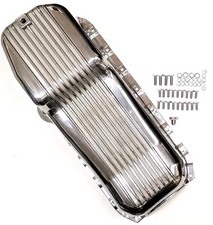Polished Aluminum Finned Oil Pan 1958-79 Small Block Chevy Sbc 283 305 350 400