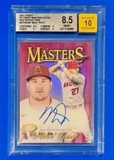 2021 Finest Masters RED REFRACTOR Auto 1/5 #97FM-MT MIKE TROUT SSP BGS 8.5