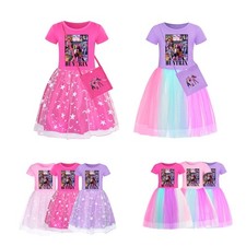 Girls Music Devil Huntor Tutu Dress Huntrix Cosplay Birthday Party Skirts Dress