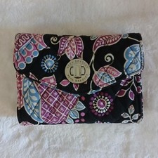 Vera Bradley Vera Bradley Alpine Floral Turn Lock Quilted Cotton Wallet Boho