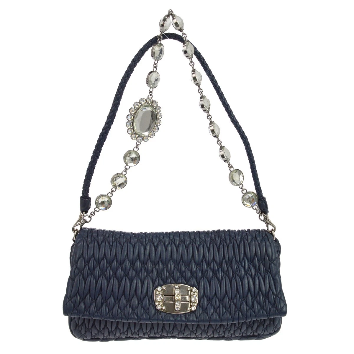 Blue Leather Exterior Miu Miu Bags & Handbags for Women for sale