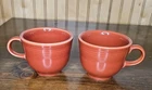 Fiestaware HLC Burnt Orange Paprika Coffee Cup Lot Of 2 Fiesta Tea Red Brown EUC