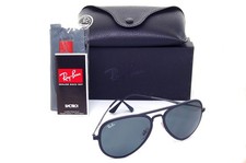RAY-Ban AVIATOR LIGHT RAY RB4211 601S/71 56mm Sunglasses MATTE BLACK GREEN RARE