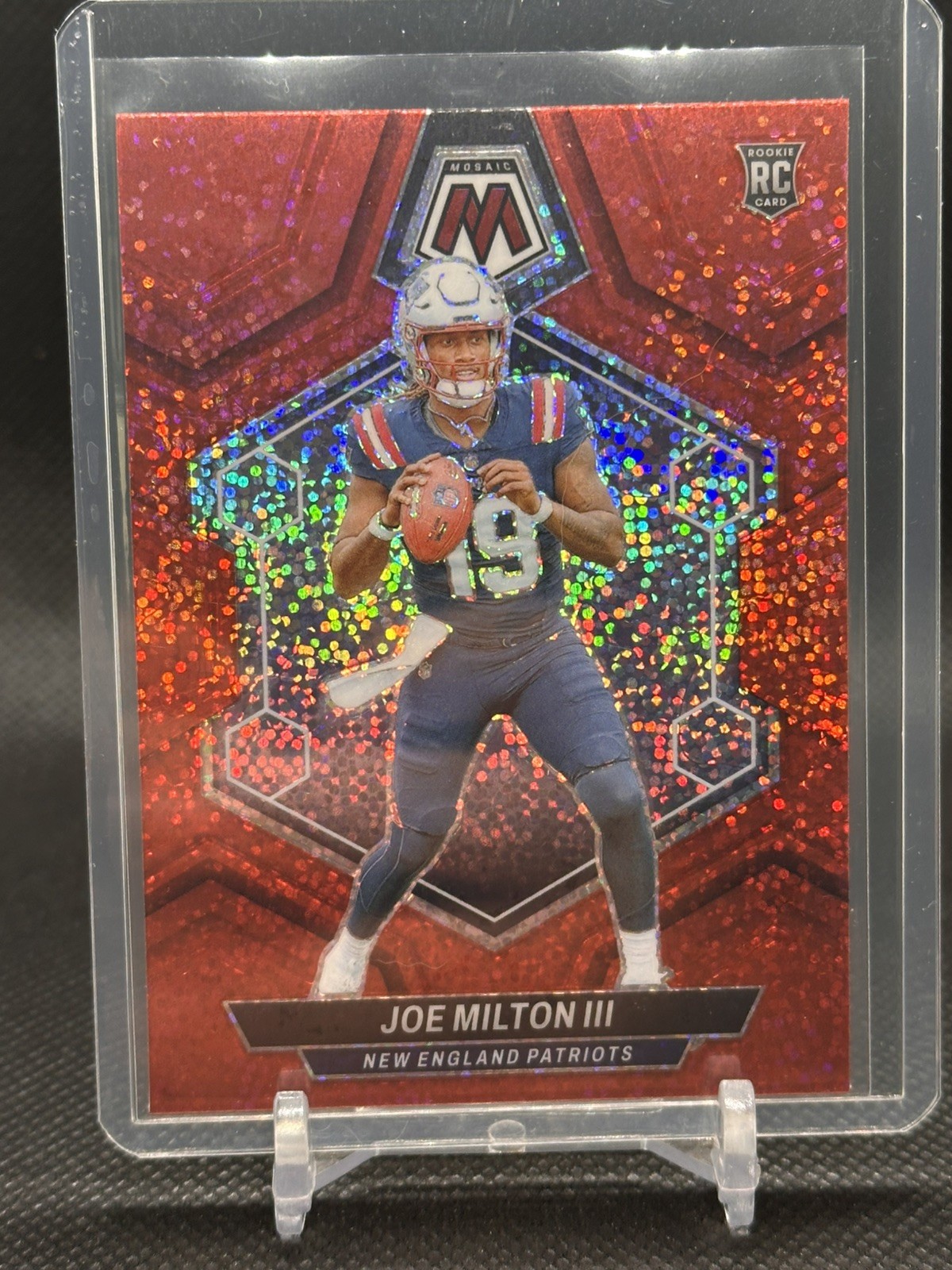 Joe Milton Patriots Dallas Cowboys Rookie 2024 Mosaic Red Sparkle Prizm #397