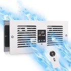 Room to Room Air Transfer Fan with Remote Control - 300CFM Wall Vent with Dual F
