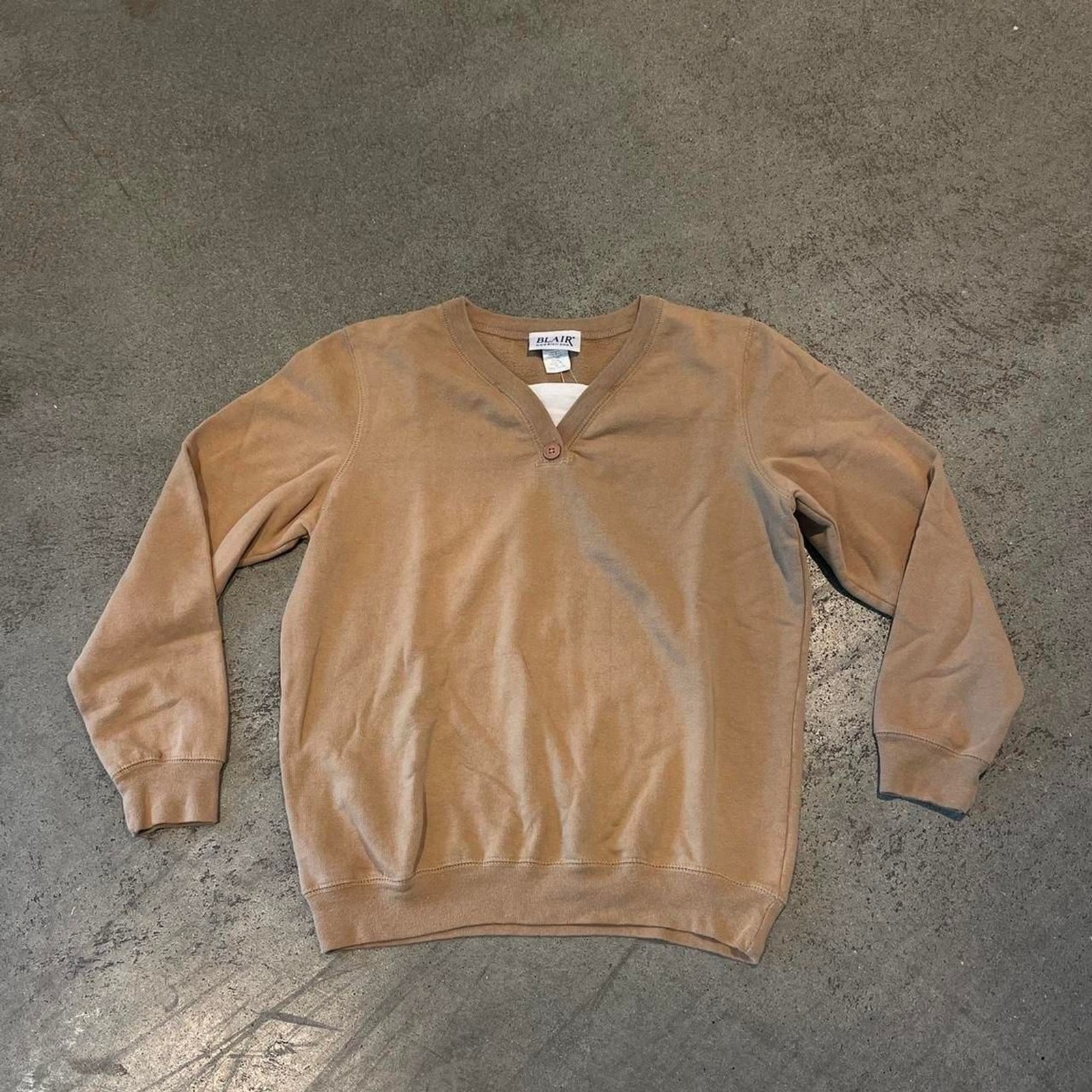 Brown basic Y2K V Neck Fall Sweater Size Small - image 1