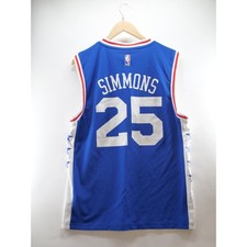 Ben Simmons 25 Philadelphia Sixers Philly NBA Swingman Adidas Jersey Blue Medium