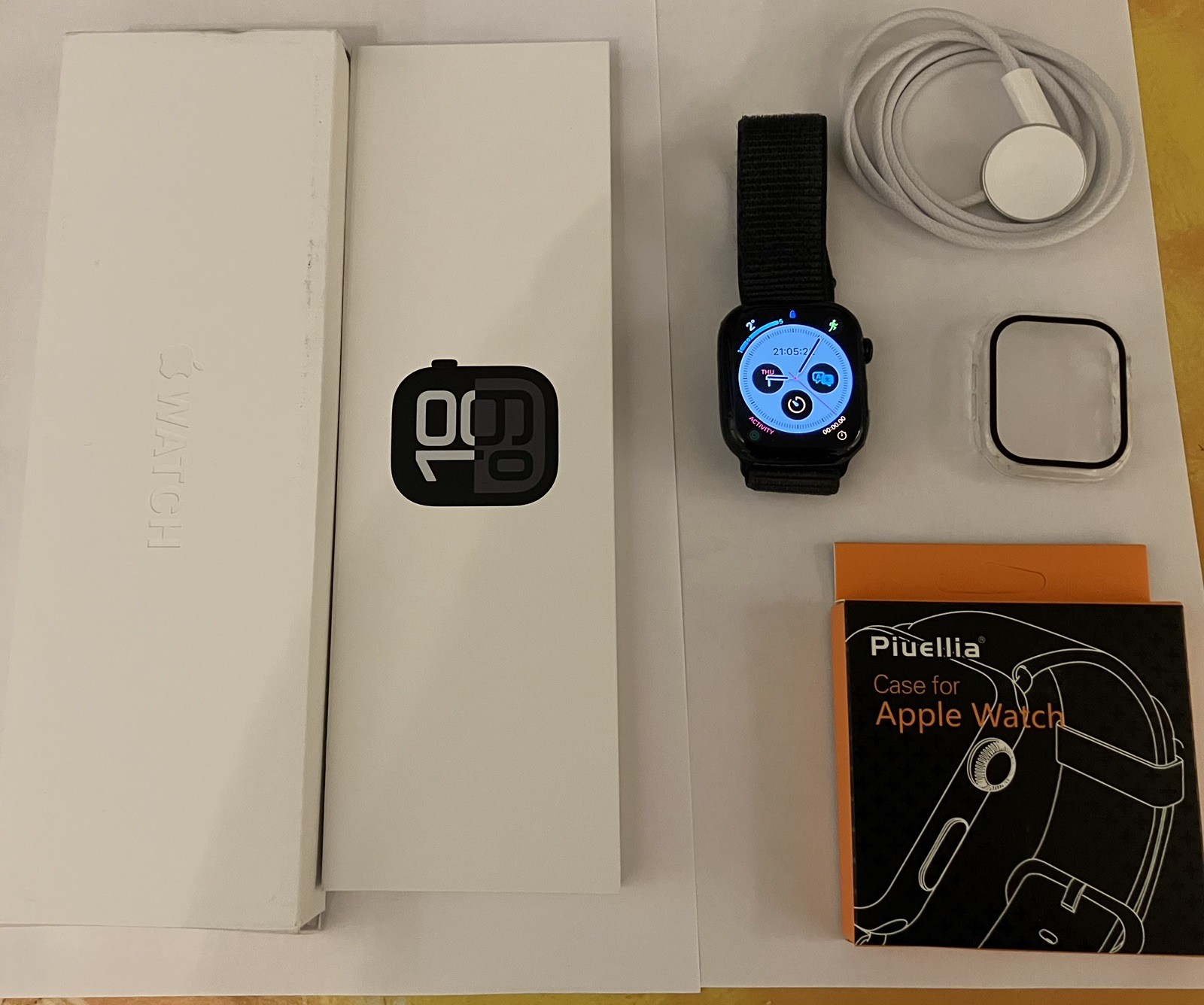 Apple Watch Series 10 46mm Jet Black Aluminium GPS Excellent, 100% Batt Health.