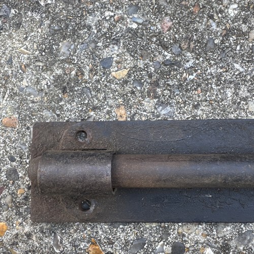 Old Vintage 9 '' x 2” L Wrought Cast Iron Bolt - Picture 4 of 7