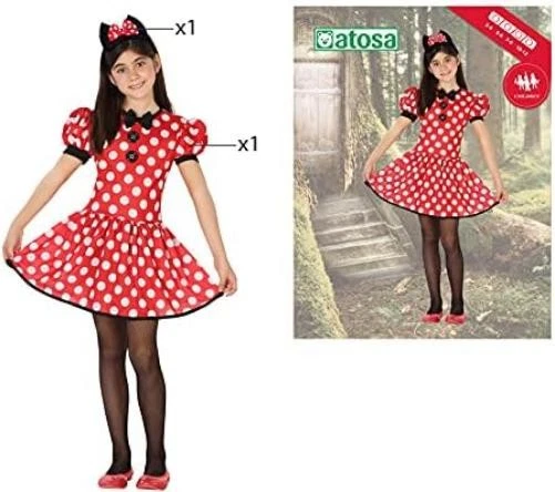 Atosa 26948 Mickey Mouse Costume Red Fairy Tail, Girl, 5-6 Years - Image 2 of 4