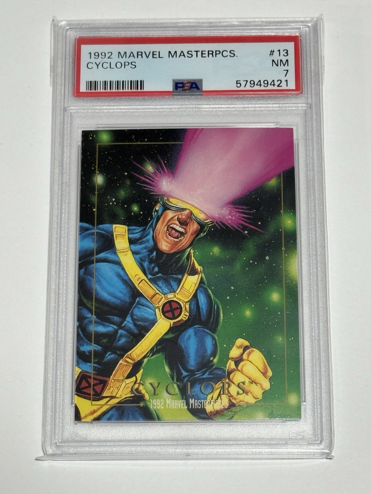1992 Marvel Masterpieces Cyclops #13 GRADED PSA 7