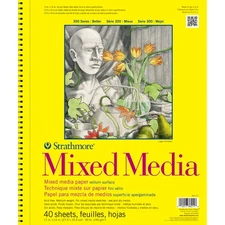 Strathmore  Mixed Media Vellum Spiral Paper Pad 11"X14"-40 Sheets