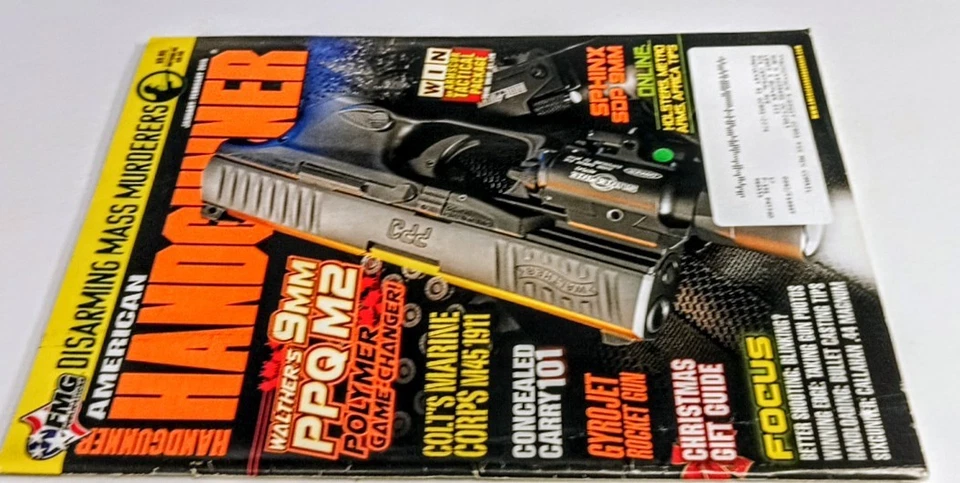 American Handgunner Magazine January February 2015 Walther PPQ M2 9mm Free Ship - Image 2 of 3