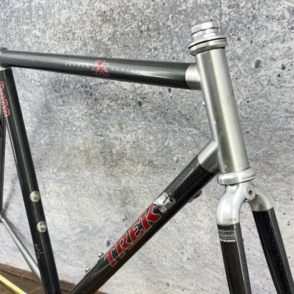 Vintage Trek 2300 ZX Carbon Road Bike Frame 57cm USA Black 700c