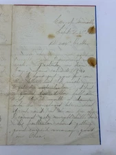 1861 Civil War Soldier Letter Camp Trembly Ohio Union Army Patriotic Stationery