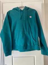 Champion Reverse Weave Sweatshirt Hoodie Youth Size Extra Large Teal Green Vtg