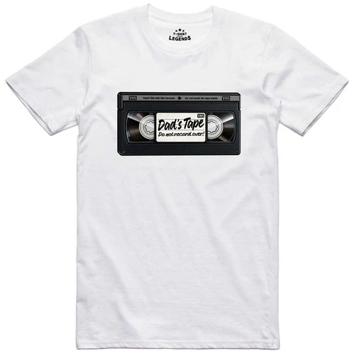 Dad's Video Tape T Shirt Cassette Retro Mens Regular Fit Tee - Picture 1 of 2