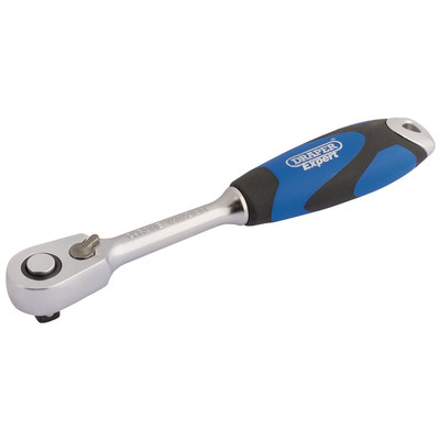 Draper Expert 60 Zähne Mikrokopf umschaltbare Soft Grip Ratsche 1/4'' Vierkantantrieb