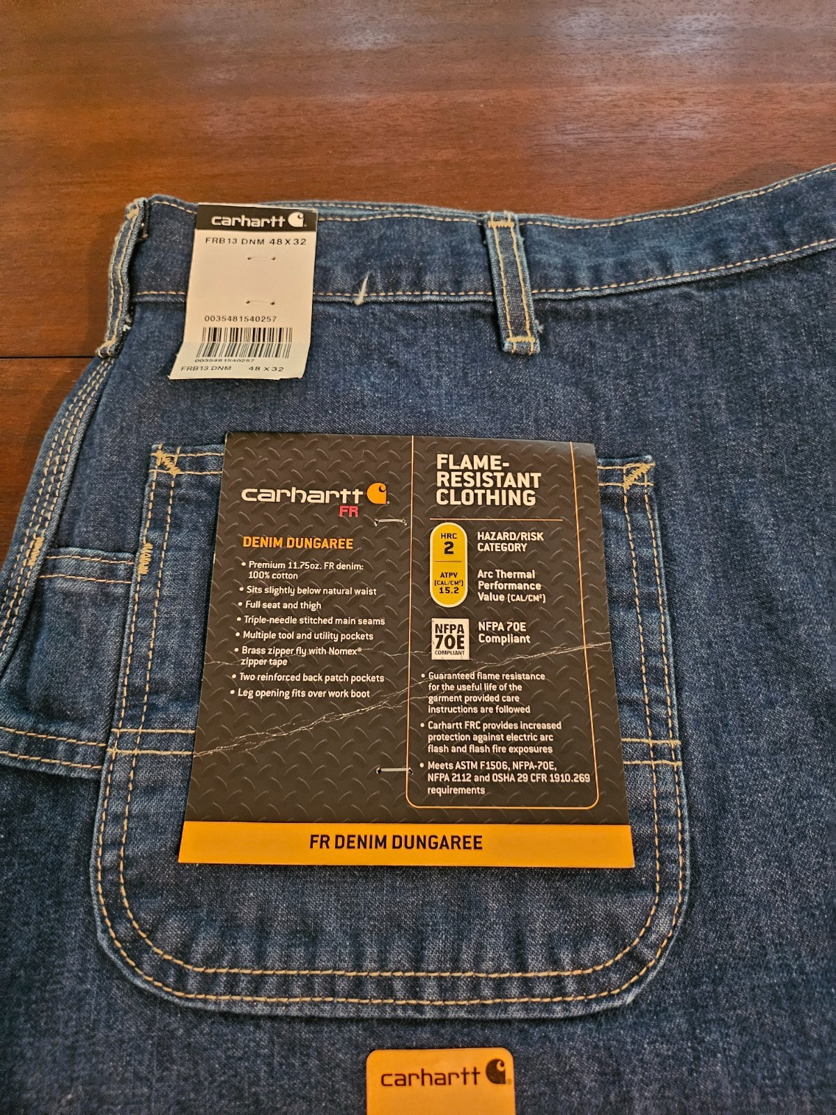 Carhartt Carpenter Jeans FRB13-DNM Size 48 x 32 New With Tags thumbnail 6