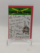 2023 TOPPS HERITAGE 1974 BUYBACK 50TH ANNIV. KANSAS CITY ROYALS TEAM CHECKLIST