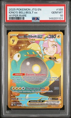 Iono's Bellibolt ex 188/159 Pokemon Journey Together PSA 10