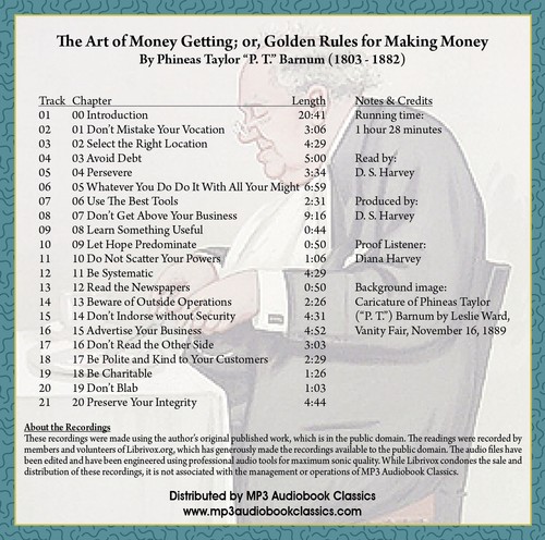 The Art of Money Getting - Unabridged MP3 CD Audiobook in paper sleeve - Picture 6 of 7