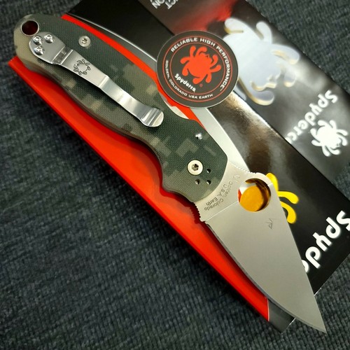 Spyderco Para 3 CPM S45VN Lavado a Piedra Borde Liso Camuflaje G10 Paramilitar 3 C223GPCMO - Imagen 2 de 4