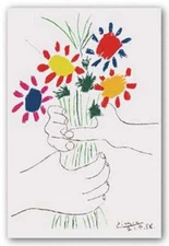 Bouquet with Hands ART PRINT by Pablo Picasso Image Size 24" x 20"