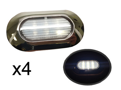 Pactrade Marine 2 Boat Pontoon S.S.316 White 27 LED Pactrade Marine 2 Boat Pontoon S.S.316 White 27 LED