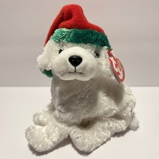 TY Beanie Baby - TINSEL the Dog (BBOM December 2003) 6” NWT Stuffed Animal Plush