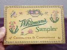 Vintage WHITMAN S SAMPLER CHOCOLATES  CONFECTIONS ONE POUND EMPTY BOX