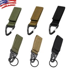 Tactical Belt Keeper Gear Clip Nylon Key Ring Holder Military Utility Molle Hook