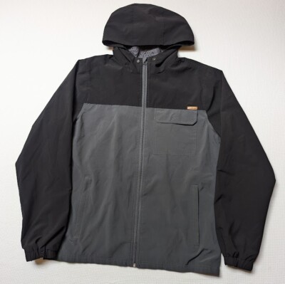 Voyager Jacket Mens M Gray/Black Windbreaker Full Zip Hoodie Softshell Outdoors