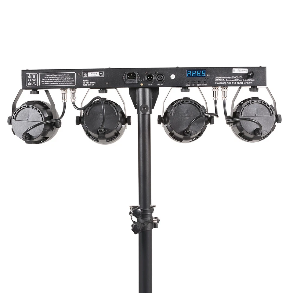 ETEC LED PARTYBAR 1 RGB kompakt Lichtset DMX LED Scheinwerferset inkl. T-BAR DJ - Bild 2 von 4