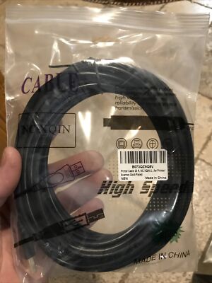 25Ft USB 2.0 High Speed Type A Male to Type B Male Printer Scanner Cable