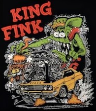 King Fink Ride Rat Race Car Hot Rod MAGNET